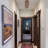 6-Light Rectangle Walnut Wood Rotatable LED Flush Mount Spotlight