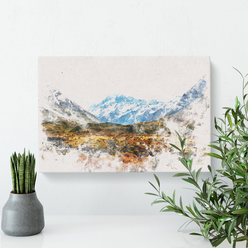 Aoraki Mount Crook New Zealand - Wrapped Canvas Print, 35cm H x 50cm W x 3cm D