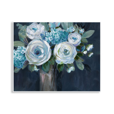 "Blue Mixed Bouquet", art mural par Nan