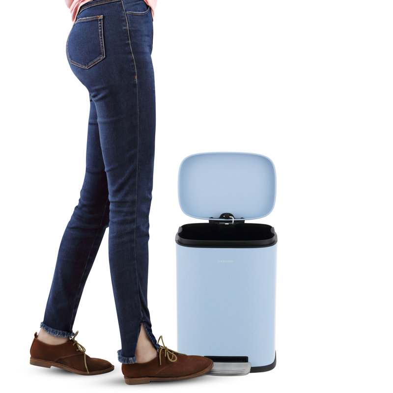 Steel Step On Kitchen Trash Can - 13.2 Gallons, Tide Pool Blue