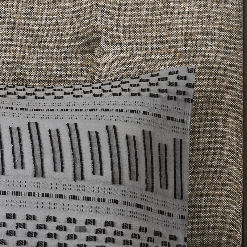 L'édredon en coton - gris / noir double / grand offre un confort 100% Le décor de la chambre à coucher transforme l'espace