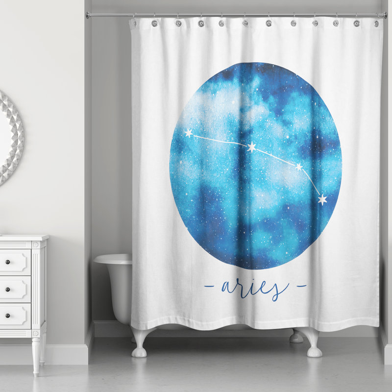 Dulin Aries Zodiac Constellation Shower Curtain