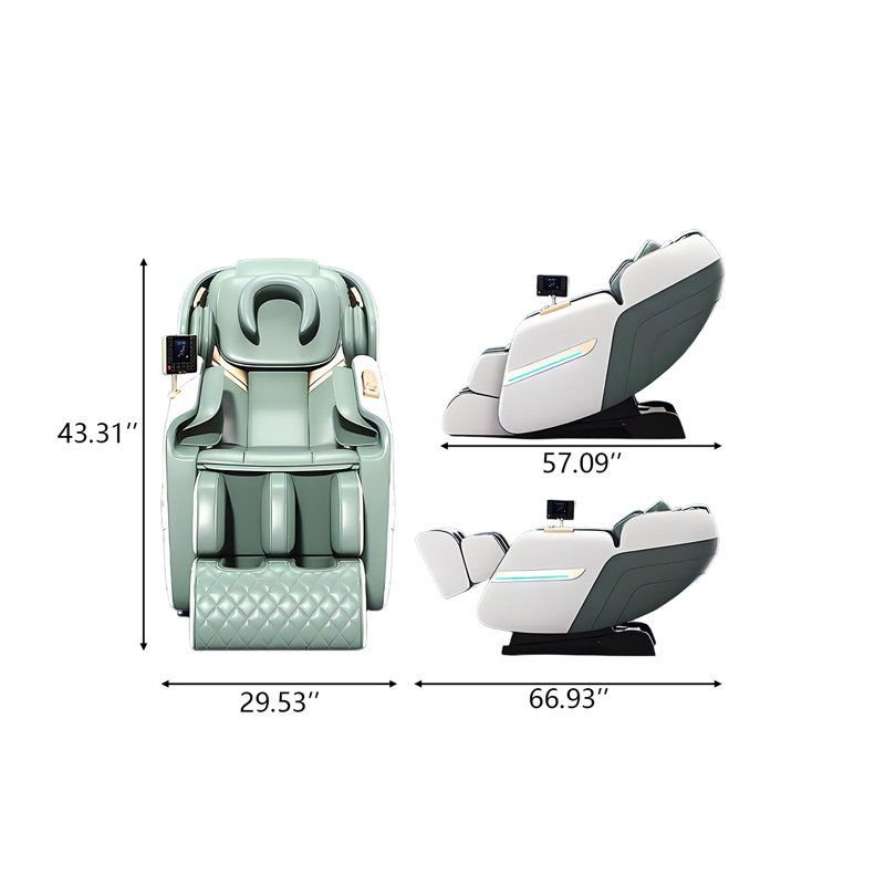 Fauteuil de massage électrique multifonctionnel ergonomique vert