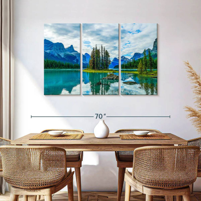 Alvord Spirit Island dans le lac, H 36 po x l 57 po