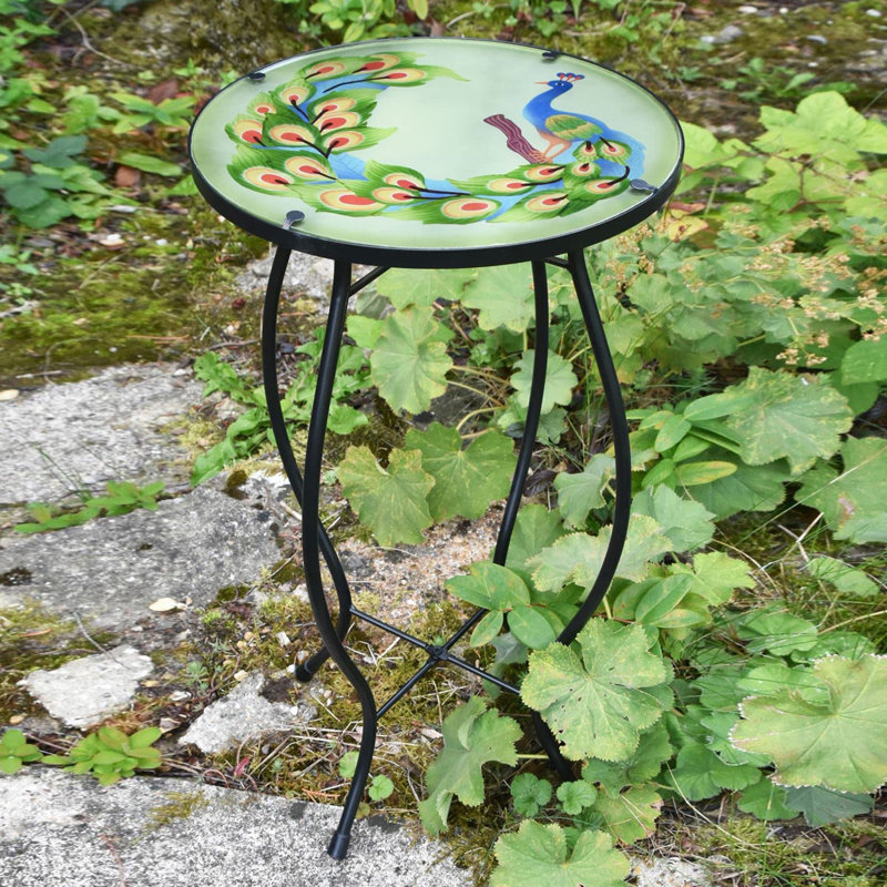 Balalan Round Metal Outdoor Side Table , 30.5cm cm W 30.5cm cm D