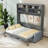 Dorae Queen Size Multifunctional Murphy Bed with Sofa - Space-Saving Design-1624489421