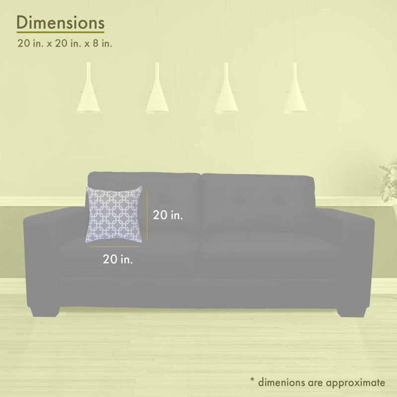 Coussin extérieur Roysum, gris, 20 po x 20 po, Carré