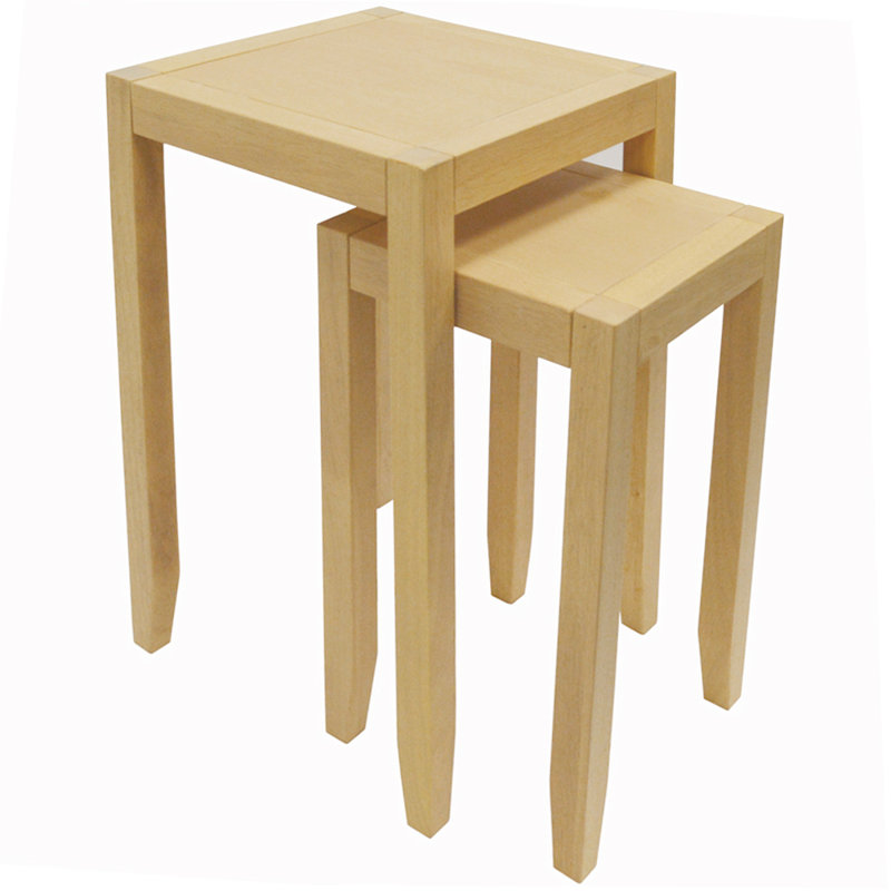 Solid Wood Nesting Tables, Natural