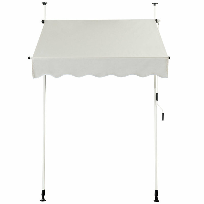 Freeport Park 2cm W x 1cm D Aluminium Cover Retractable Patio Awning, White