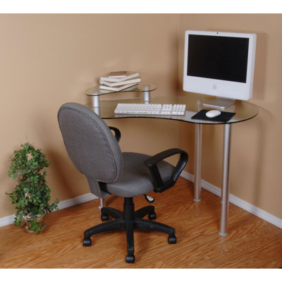 Brough Glass Aluminium Writing Desk