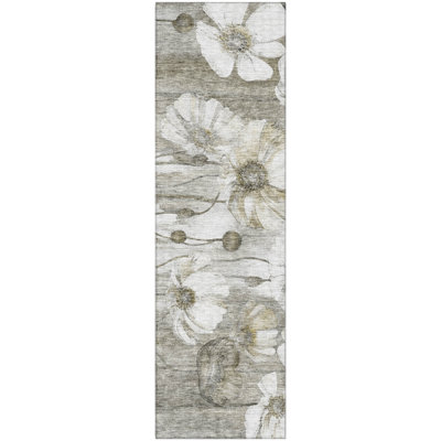 Premium Machine Washable Prisco Taupe Rug