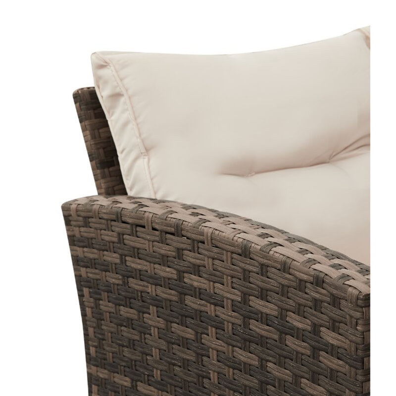 Gittens 7 - Person Patio Conversation Sets with Cushions, Brown/Beige