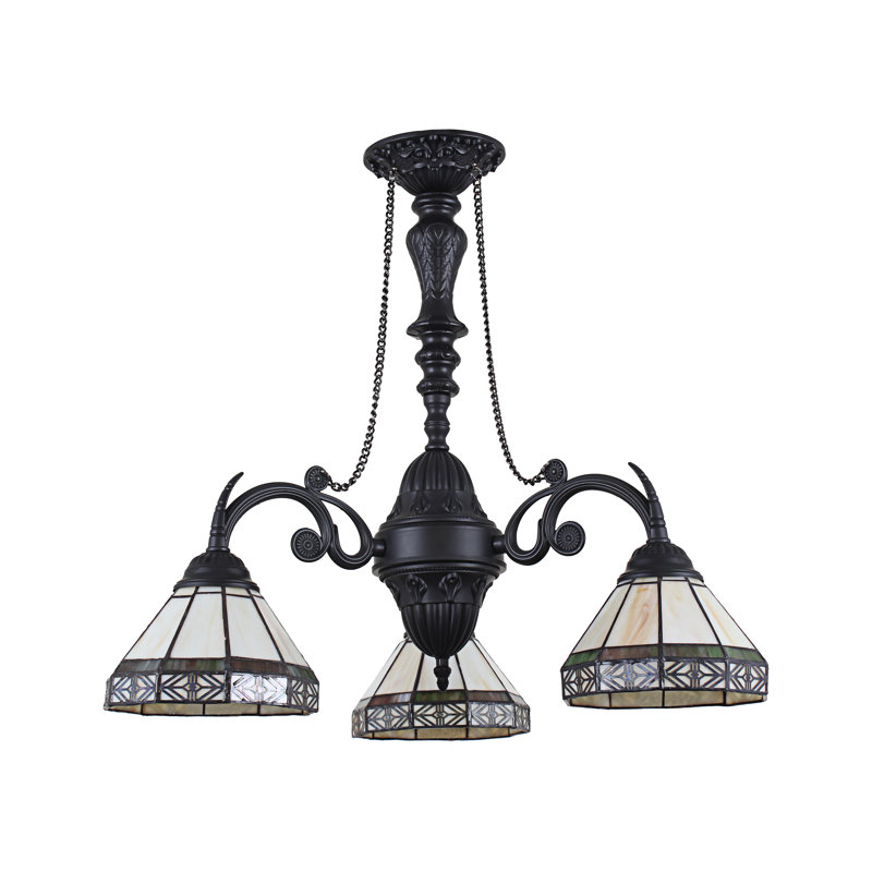 Lustre classique 3 lumières à abat-jour Marne