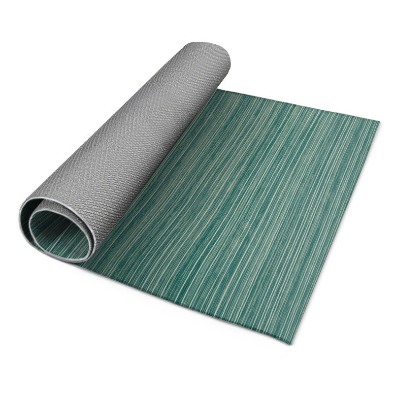 Tapis intérieur / extérieur bleu HorizontalStripes, Rectangulaire 3 pi x 5 pi