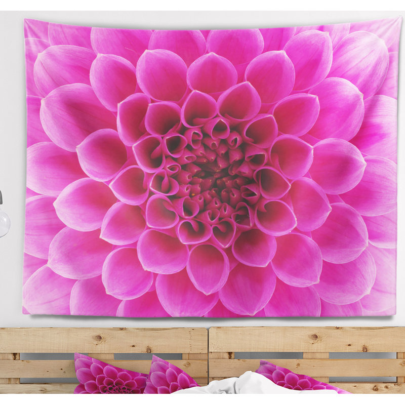 Tapisserie florale rose foncé, H 50 po x l 60 po