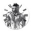 Portrait d'un bel homme africain sur fond blanc I - horloge murale moderne-70801633-60329012