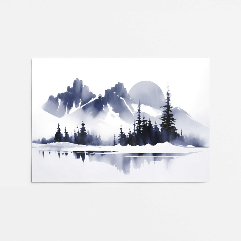 Imprimé Moonlit Mountain Majesty, Sans cadre, papier, H 11 po x l 14 po