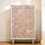Meuble d'appoint moderne en bois massif rose, beige, blanc et ivoire-1814884248