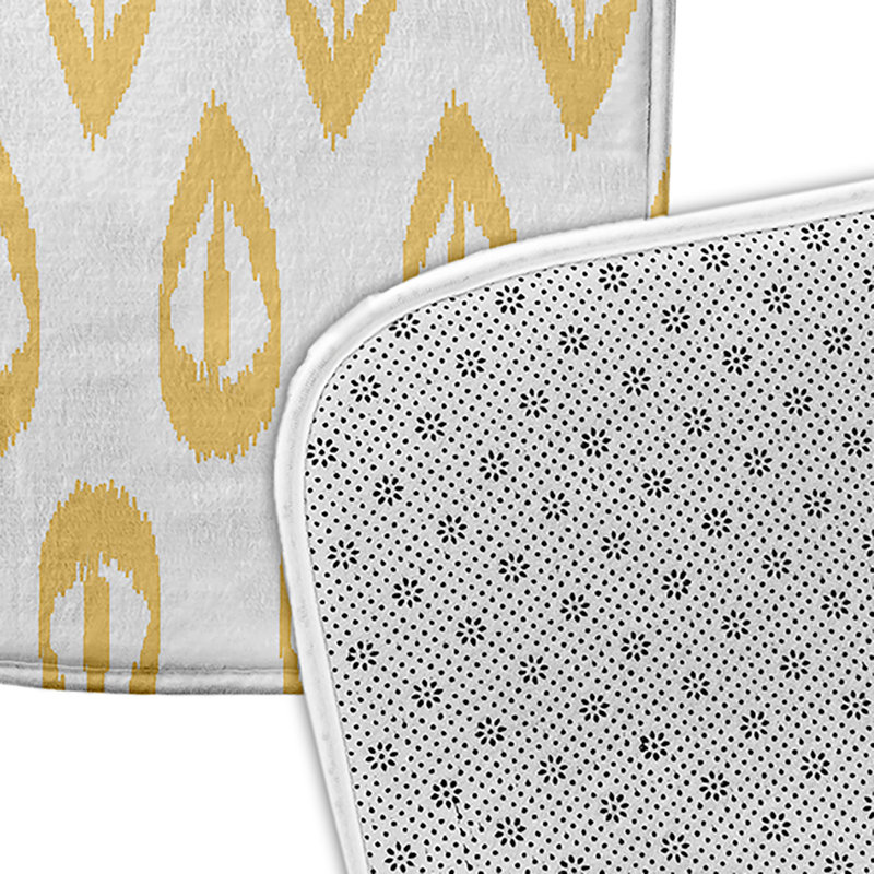 Microfiber Non-Slip Bath Mat, 17" W x 24" L, Yellow