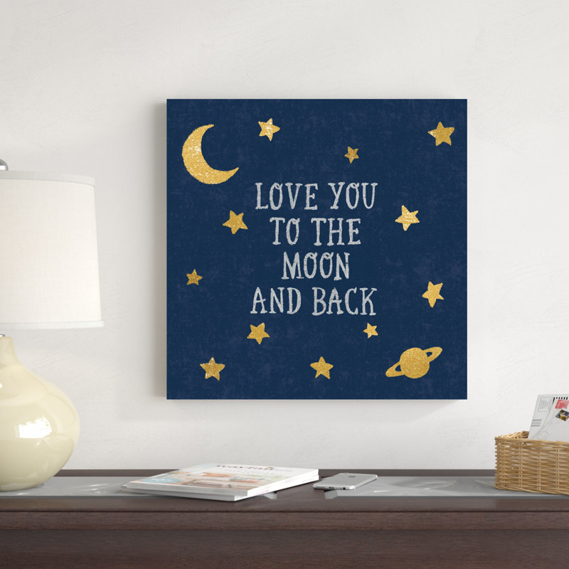 «Love You To The Moon And Back», H 20 po x l 20 po x P 1,25 po