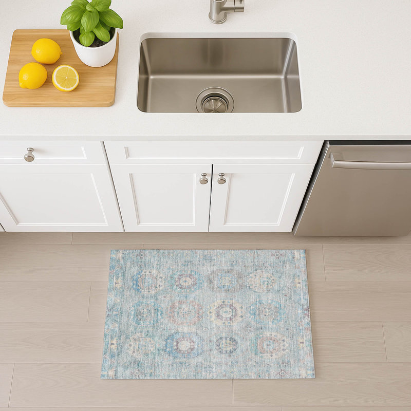 Machine Washable Indoor/Outdoor Lafferty ACN2227 Panel Rug, Rectangle 1'8" x 2'6"