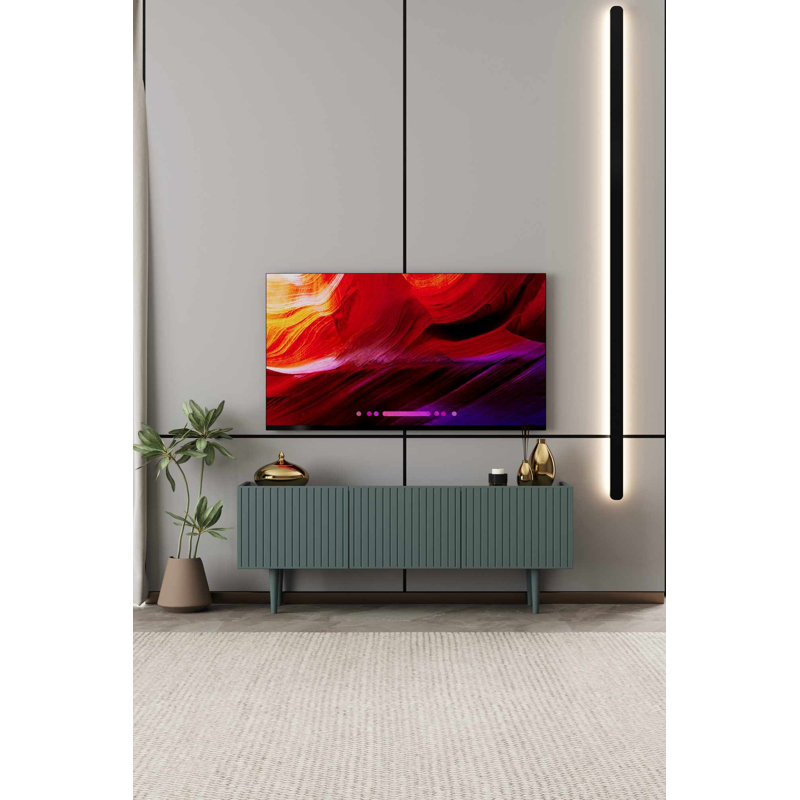 Meuble télé, 11.42" H x 47.24" W x 7.87" D, Green