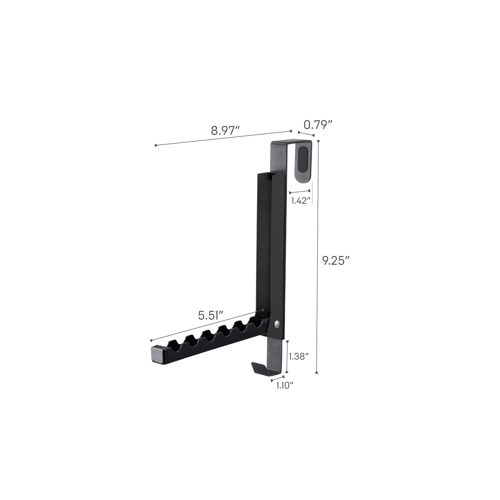 Smart over the Door Wall Hook, Black