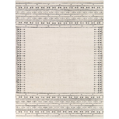 Booker Beige/Black Boho Moroccan Area Rug
