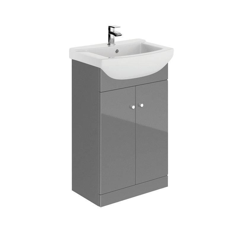 Ikoma 550mm Free-standing Single Vanity Unit, Grey