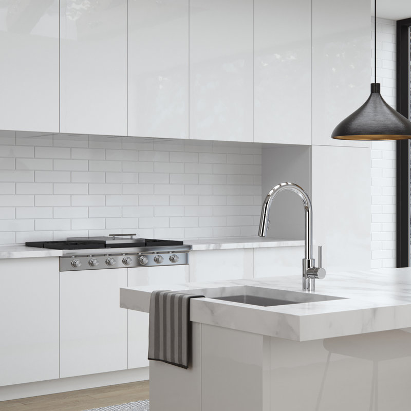 Stellen Pull Down Touchless Single Handle Kitchen Faucet, Polished Chrome