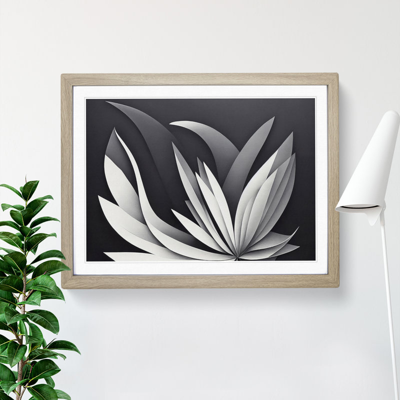 XH1022-7148X Pretty Floral Art 1 Piece Single Picture Frame Wall Art, 34cm H x 46cm W, Brown