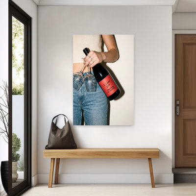 Partage de l'amour et du vin, art mural romantique moderne