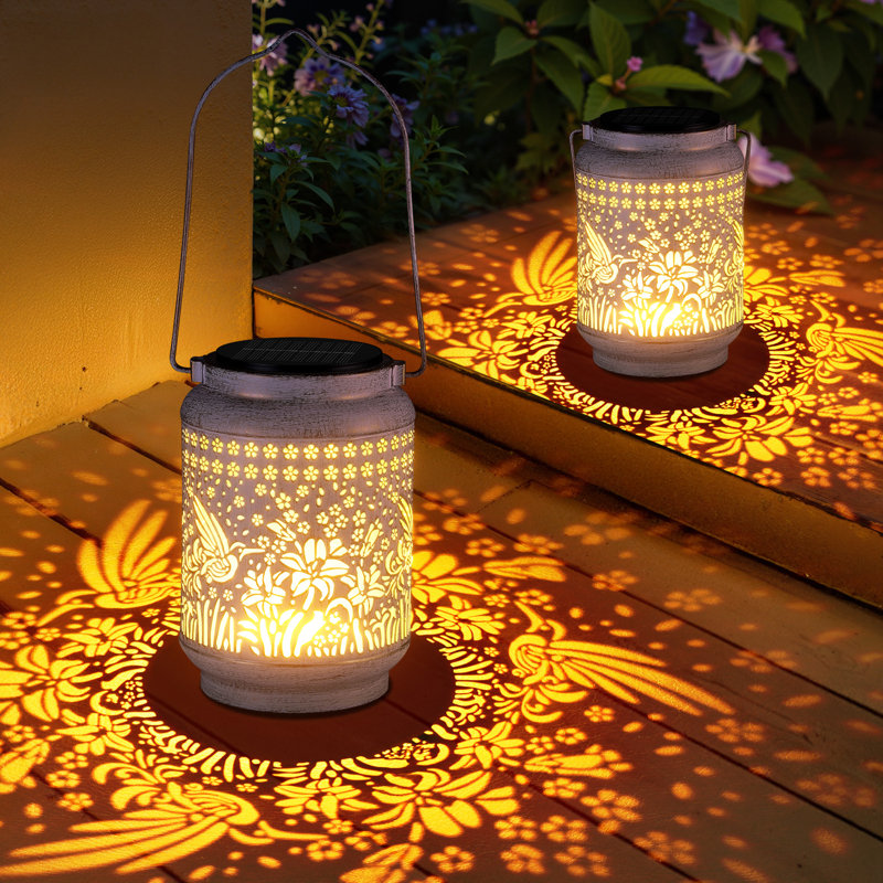 Solar Lanterns Outdoor Waterproof Christmas Gifts For Women Mon Grandma, 2 Pack Brighter Hummingbird Hanging Solar Lantern Lights Outdoor, 2 Modes Metal Outdoor Decoration For Yard, Patio