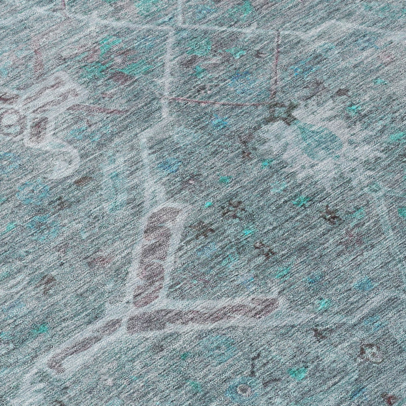Machine Washable Indoor/Outdoor Masuda ACN2298 Global Rug, Rectangle 5' x 7'6"