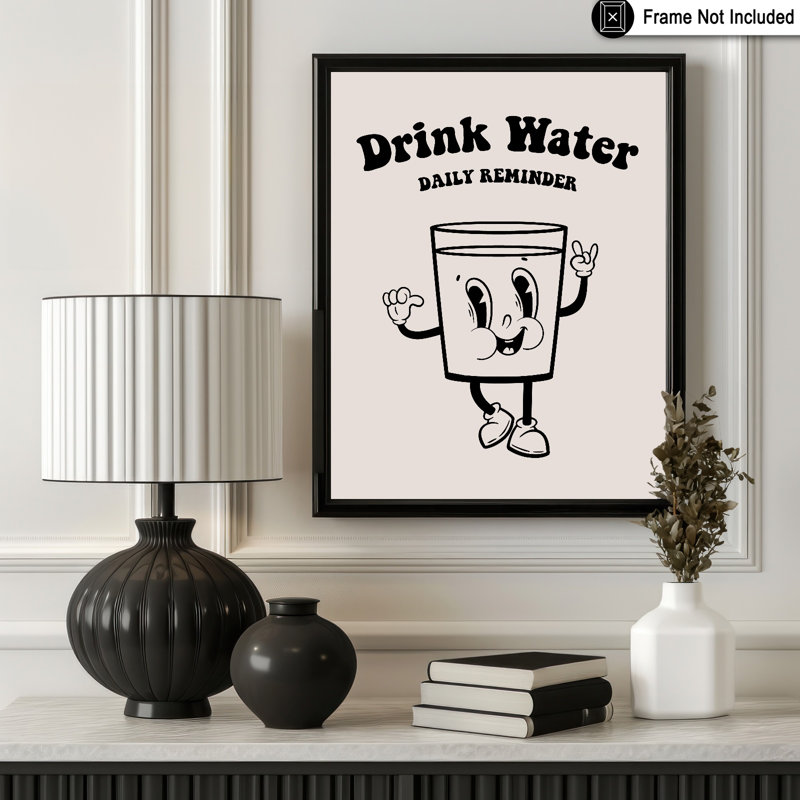 Drink Water No1, Sans cadre, Affiche, H 08 po x l 10 po