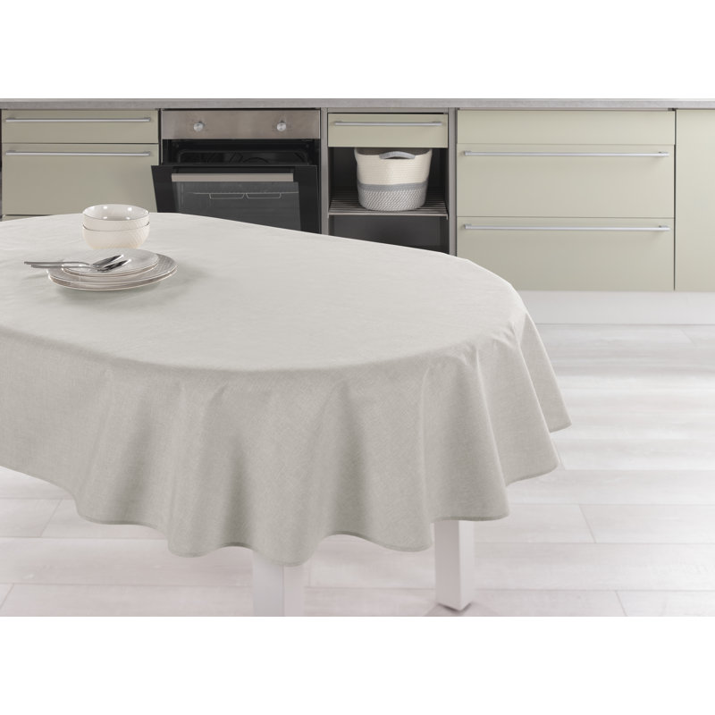 Oval tablecloth, oval, pearl gray