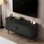 Console de télévision moderne avec porte coulissante et rangement spacieux-252325882