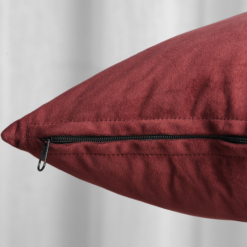Signature Velvet Throw Pillow Covers - Decorative Pillow Covers, Burgundy