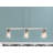Metal and Seedy Glass 6-Light Linear Chandelier-70181204