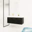 48 Inch Bathroom Vanity With Sink, Modern Thick Edged Resin Basin, Soft Closing Hinges, Black Chestnut Color Sink Vanity, Main Cabinet, Doors