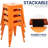 18 Inch Industrial Metal Counter Stools, Stackable Classroom Stools, Backless Metal Dining Chairs For Indoor Outdoor, Kitchen Bar Stools (Set of 4)-109540405-119786660