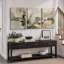 «Sage Green Neutral Brush», œuvre d'art abstraite, images de salon, impression sur toile encadrée, 3 pièces-131500973-131500976