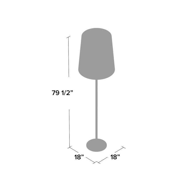 Buster Floor Lamp, Polished Nickel, Fondine