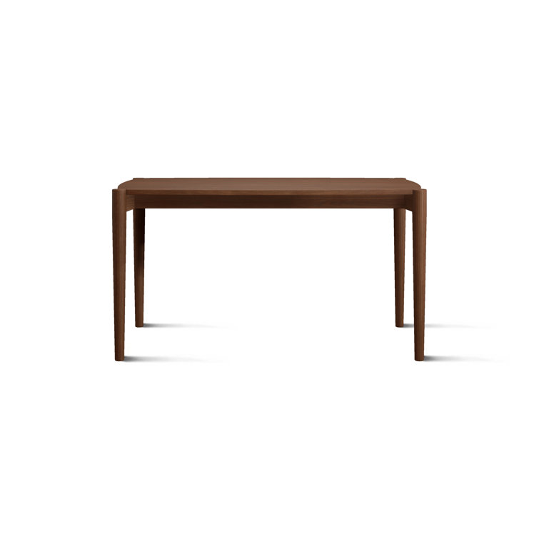 HOMN LIVING Pomago Dining Table 140 x 80 cm, Walnut Colour, Solid Wood, 140  cm (Width) 80 cm (Depth) 75 cm (Height) : : Home & Kitchen