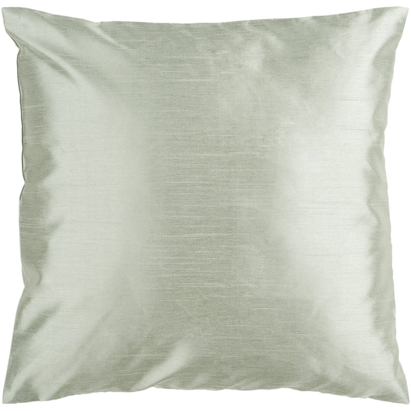 Coussin décoratif , H 18 po x l 18 po x P 4 po, Argent, Polyester