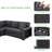 U-Shaped Sectional Sofa Bed Pull Out Sleeper Couch With Storage Chaise-908648620