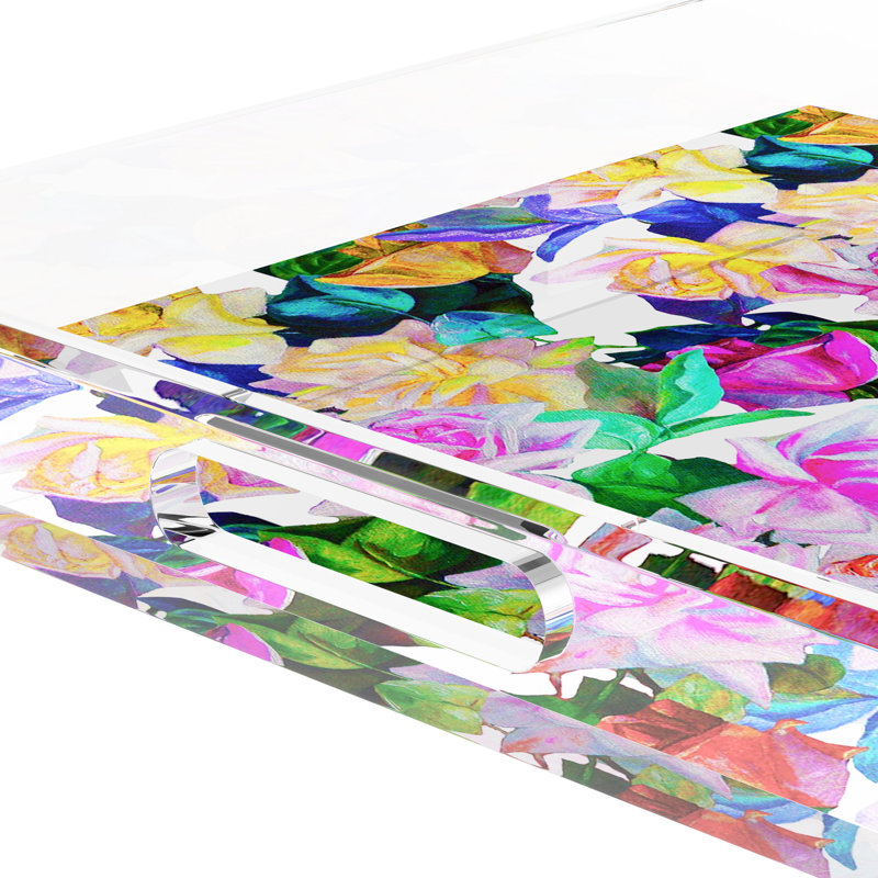Passion Intenso Acrylic Square Decorative Tray, 18"W x 18"D x 2"H