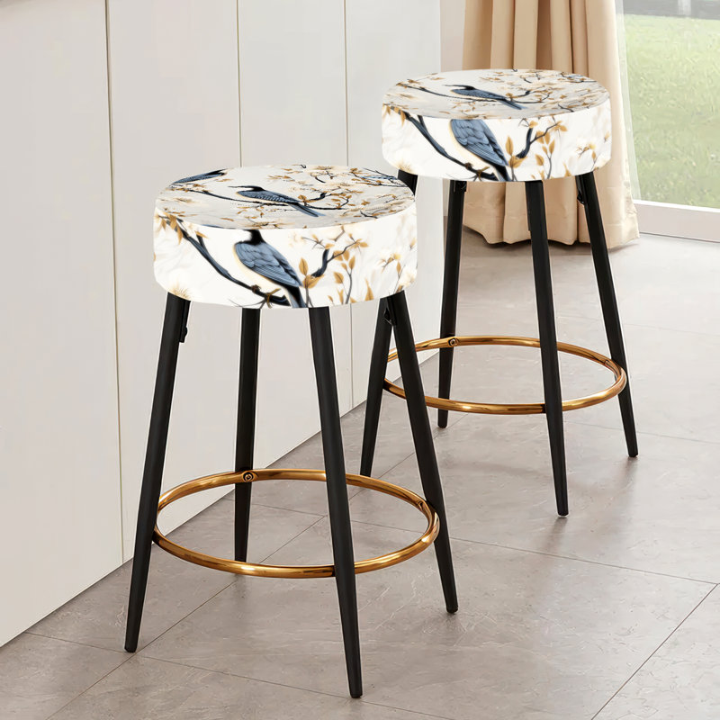 Ensemble de 2 tabourets de bar Minimalist Birds On Branch