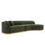 Canapé modulaire en chenille 132 po vert olive Daria