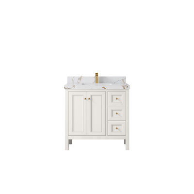 Nashville X P 22 po Meuble-lavabo central en albâtre